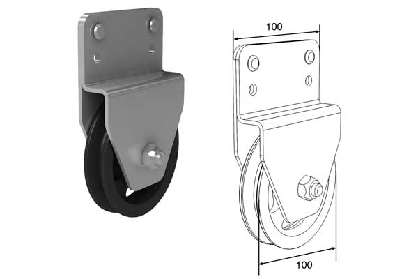 Комплект ручного веревочного привода для секционных ворот